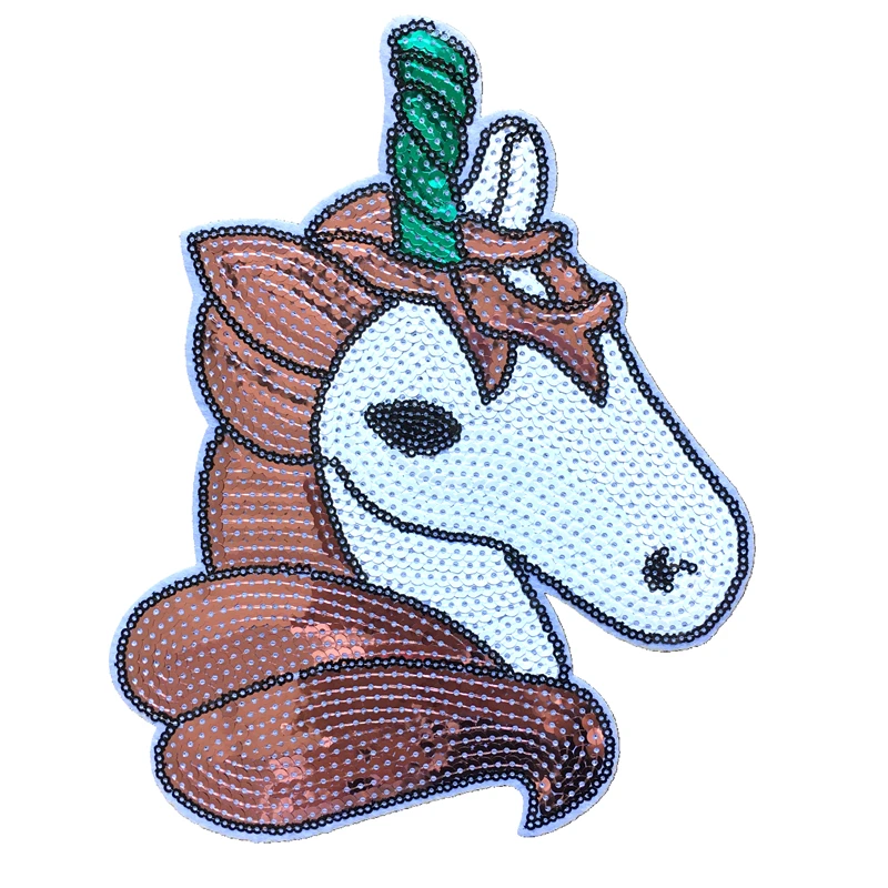 22x16cm Unicorn Sequined Patches Iron on Beading Paillettes Patches Decorative Accessories Big Motif Horse Sequin Patch
22x16cm Unicorn Sequined Patches Iron on Beading Paillettes Patches Decorative Accessories Big Motif Horse Sequin Patch