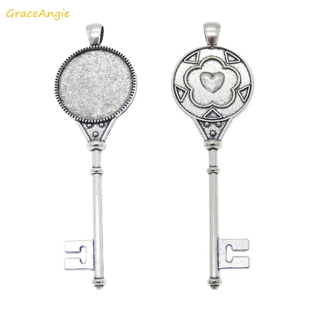 GraceAngie Antique silver and zinc alloy key holder Pendants Accessories Charm For DIY Necklace Jewelry Making Findings 25mm
GraceAngie Antique silver and zinc alloy key holder Pendants Accessories Charm For DIY Necklace Jewelry Making Findings 25mm