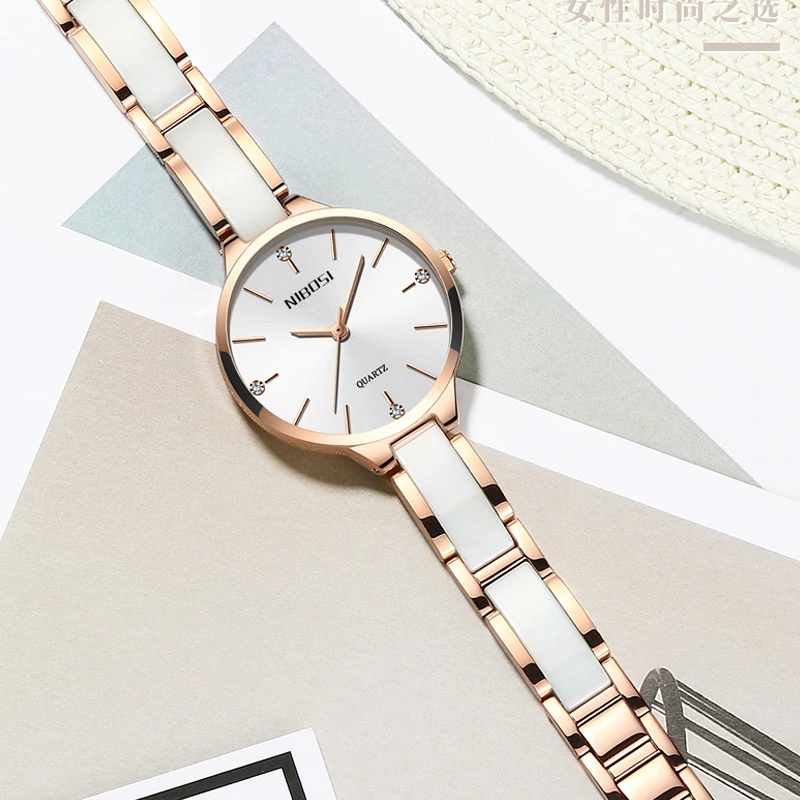 NIBOSI 8.5MM Ultra Thin Quartz Watch Women Fashion Casual Rose Gold Ceramic Strap Wristwatches Ladies Waterproof Montre Femme
NIBOSI 8.5MM Ultra Thin Quartz Watch Women Fashion Casual Rose Gold Ceramic Strap Wristwatches Ladies Waterproof Montre Femme