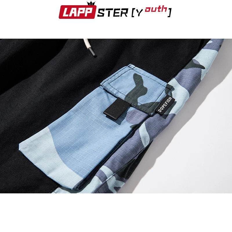 LAPPSTER мужские карго-шорты камуфляжные летние Цветные Блоки 2019 пара Японская