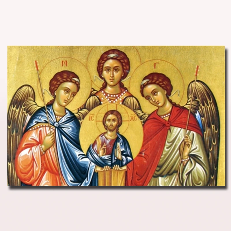 Картина из квадратных страз Saint Archangels 5D вышивка крестиком украшение для дома не