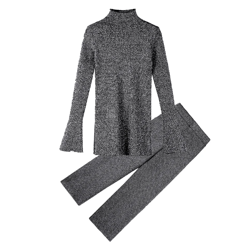 Spring and autumn and winter new women's Korean fashion temperament-based stretch wide-leg pants knitted two-piece suit TB940
Spring and autumn and winter new women's Korean fashion temperament-based stretch wide-leg pants knitted two-piece suit TB940