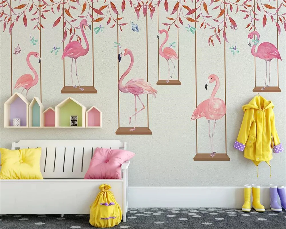 beibehang Custom wallpaper 3d photo mural modern minimalist cartoon flamingo character children's room TV background wall paper
beibehang Custom wallpaper 3d photo mural modern minimalist cartoon flamingo character children's room TV background wall paper