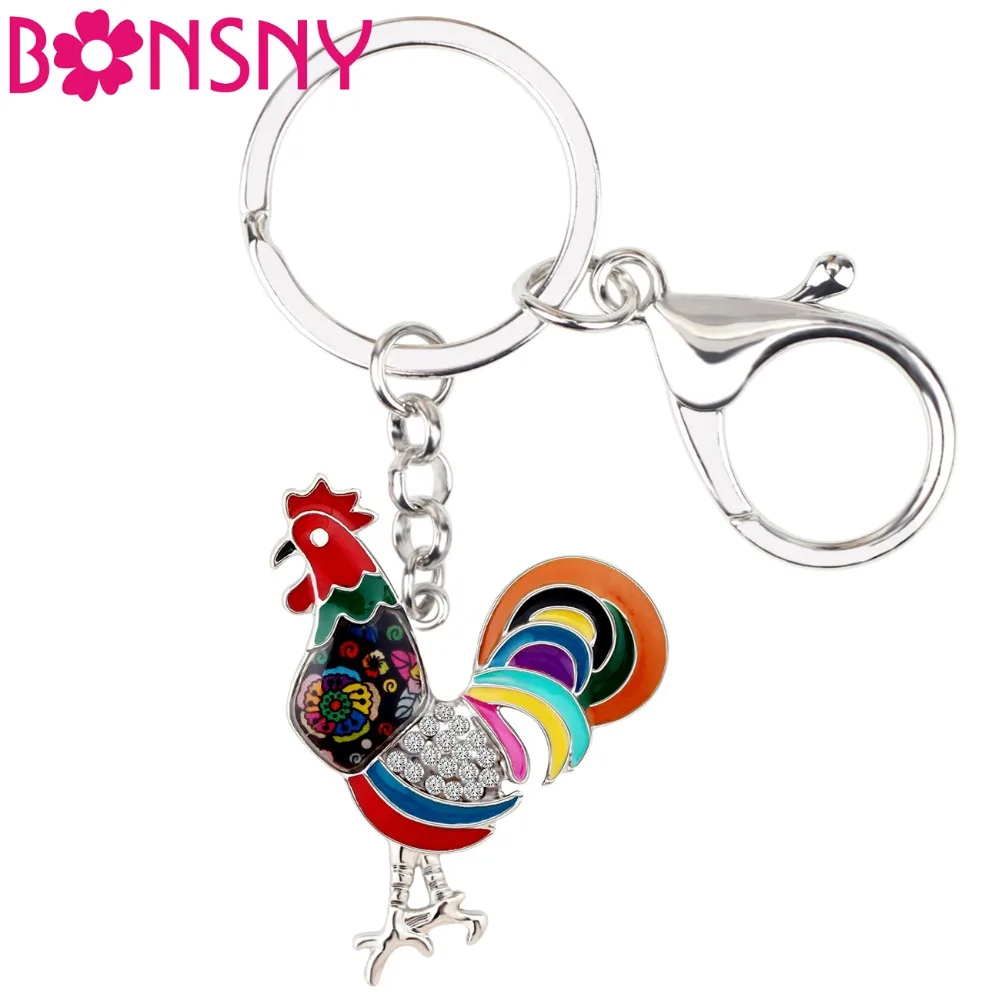 Bonsny Metal Enamel Rhinestone Floral Chicken Rooster Key Chains Keychain Rings Jewelry For Women Girls Pendant Bag Car Charms
Bonsny Metal Enamel Rhinestone Floral Chicken Rooster Key Chains Keychain Rings Jewelry For Women Girls Pendant Bag Car Charms