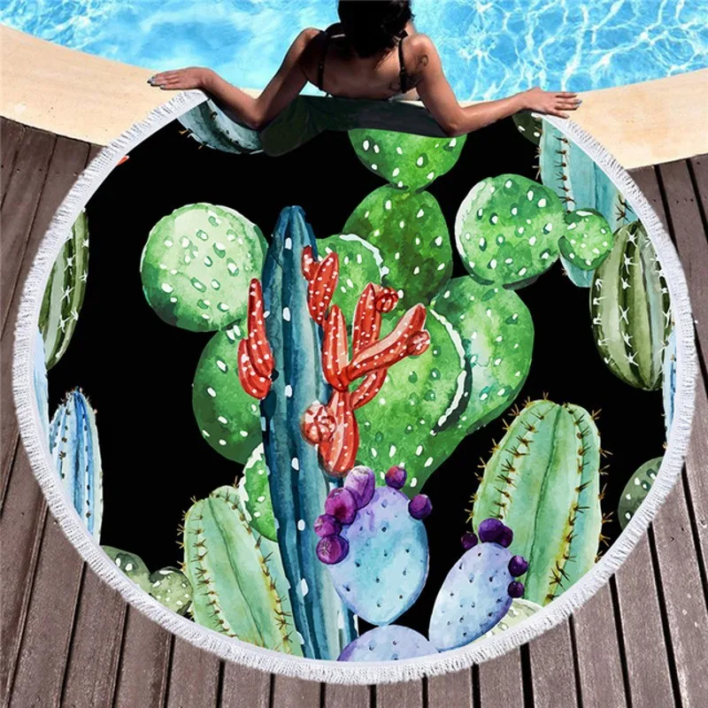 Cactus Printed Beach Towel Microfiber Bath Towel Large for Adults Beach Cover Up with Tassel Round Beach Towel Mats Home Decor
Cactus Printed Beach Towel Microfiber Bath Towel Large for Adults Beach Cover Up with Tassel Round Beach Towel Mats Home Decor