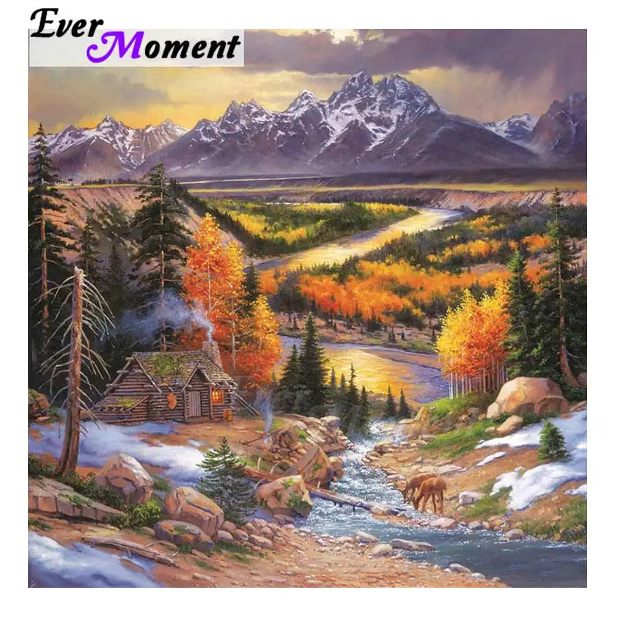 Ever Moment Diamond Painting Mountain Tree River Village Mosaic Decoration For Home Full Square Drill Diamond Embroidery 3F564
Ever Moment Diamond Painting Mountain Tree River Village Mosaic Decoration For Home Full Square Drill Diamond Embroidery 3F564