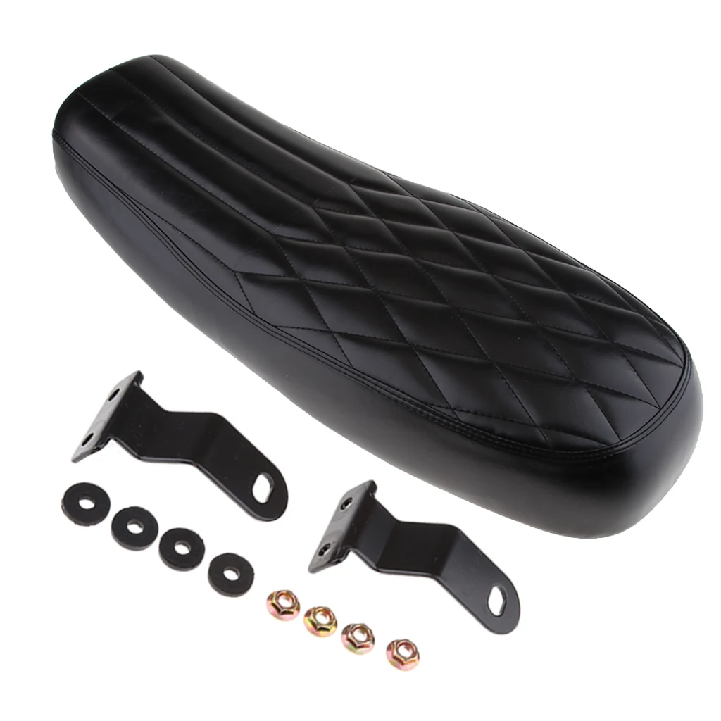 dolity Motorcycle Vintage Cafe Racer Saddle Seat Stylish Rhombus and Line, Black Waterproof Artificial Leather
dolity Motorcycle Vintage Cafe Racer Saddle Seat Stylish Rhombus and Line, Black Waterproof Artificial Leather