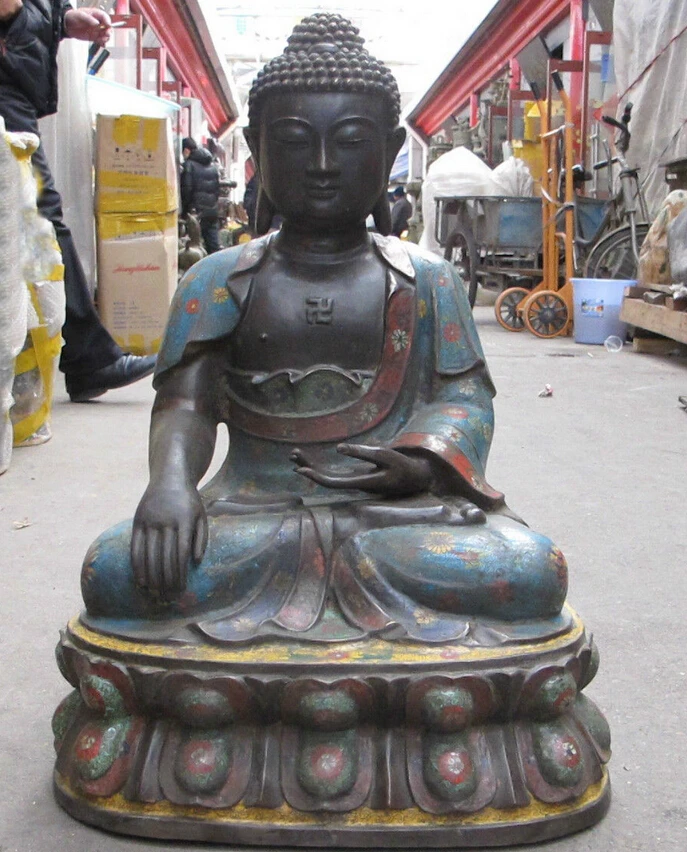 bi001928 25"Tibet Buddhism Cloisonne Copper Bronze tathagata Shakyamuni teacher Buddha
bi001928 25"Tibet Buddhism Cloisonne Copper Bronze tathagata Shakyamuni teacher Buddha