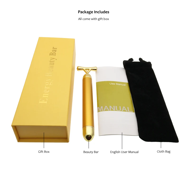 Portable Y-shape 24k Golden Facial Massager Body Slimming Shaping Beauty Tool Face Lift Skin Firming Relax Energy Beauty Bar
Portable Y-shape 24k Golden Facial Massager Body Slimming Shaping Beauty Tool Face Lift Skin Firming Relax Energy Beauty Bar