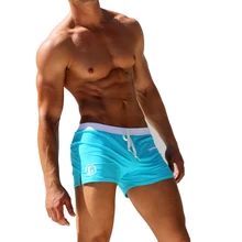 AQUX Brand mens Swim low rise swimwear sexy low personality male beach swimming trunks shorts men boxer trunks bathing slips
