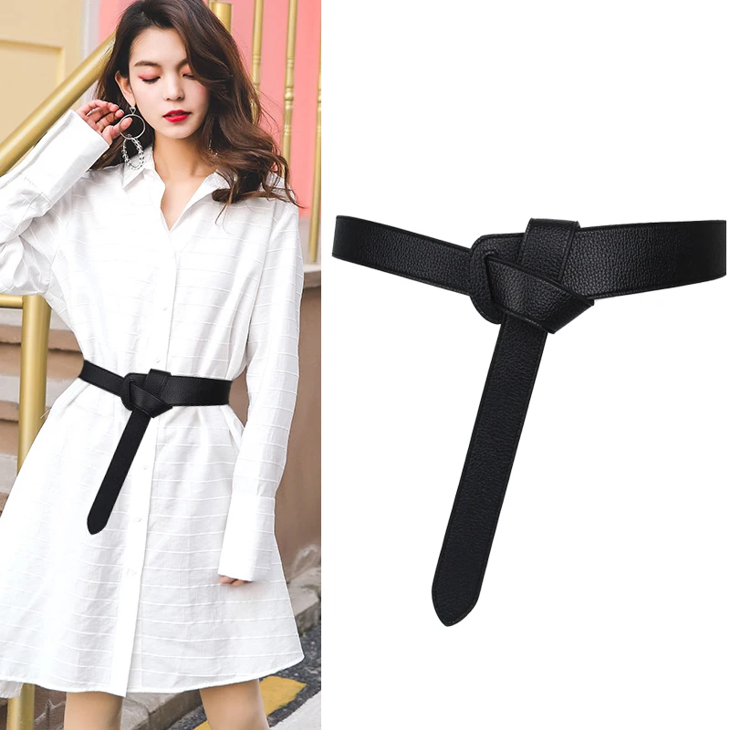 Black belt female knotted decoration skirt simple wild casual dress waistband long wide belts red PU leather strap jean student
Black belt female knotted decoration skirt simple wild casual dress waistband long wide belts red PU leather strap jean student