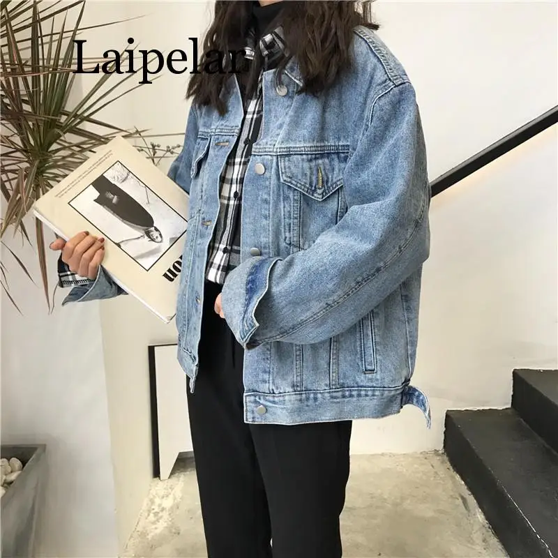 Laipelar 2019 Spring Women Causal Streetwear Denim Coat Loose Korean Style Washed Jeans Jackets
Laipelar 2019 Spring Women Causal Streetwear Denim Coat Loose Korean Style Washed Jeans Jackets