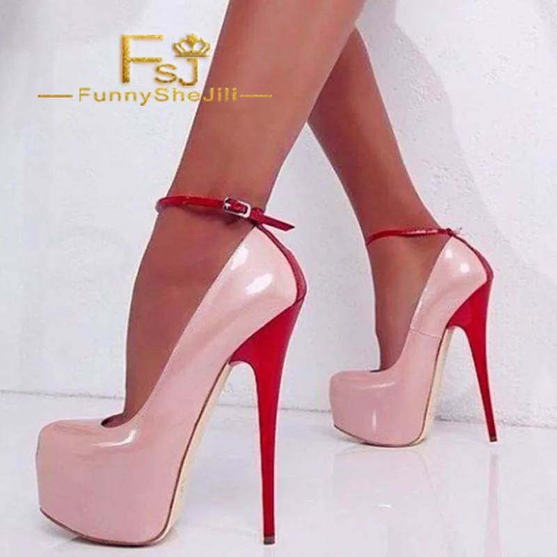 Women's Blush Platform Heels Patent Leather Ankle Strap Pumps Fashion Attractive Incomparable Women Shoes FSJ Elegant Sexy
Women's Blush Platform Heels Patent Leather Ankle Strap Pumps Fashion Attractive Incomparable Women Shoes FSJ Elegant Sexy