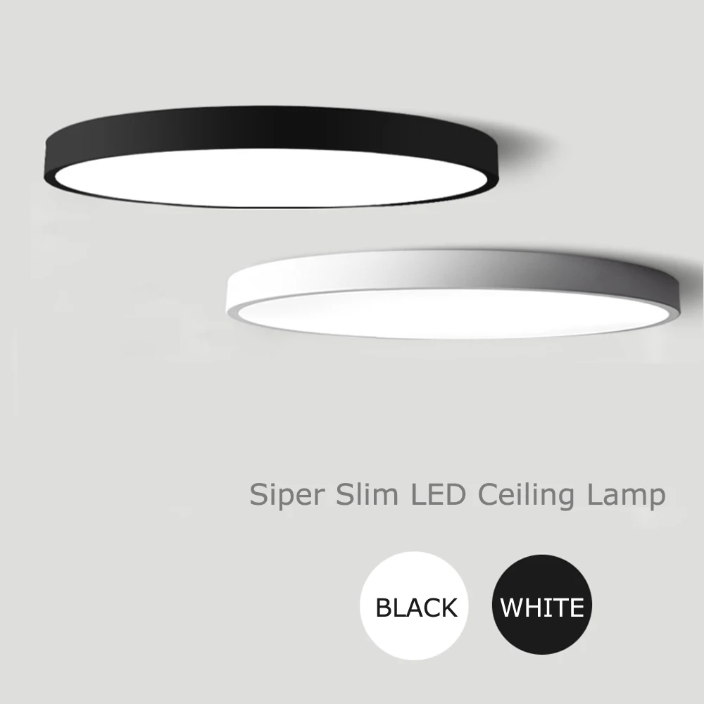 Modern LED Ceiling Lights 5cm Thin Round Lamp Super Bright Bedroom Kids Room Lighting Acryl Alloy | Освещение