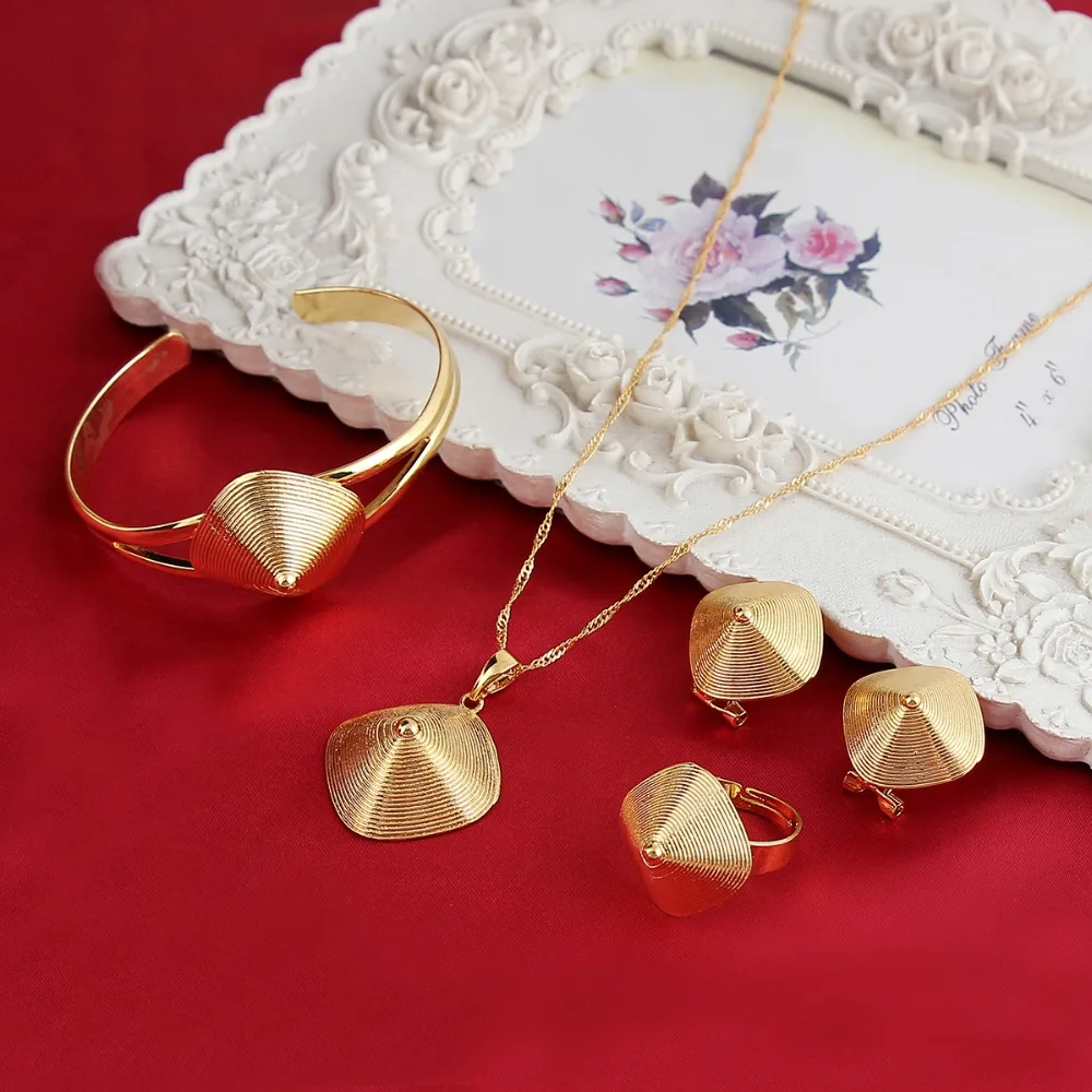 Bangrui Ethiopian Jewelry set Gold filled Pendant Necklaces/Earrings/Ring/Bangle African Bridal Habesha Ethiopia Wedding Gift
Bangrui Ethiopian Jewelry set Gold filled Pendant Necklaces/Earrings/Ring/Bangle African Bridal Habesha Ethiopia Wedding Gift