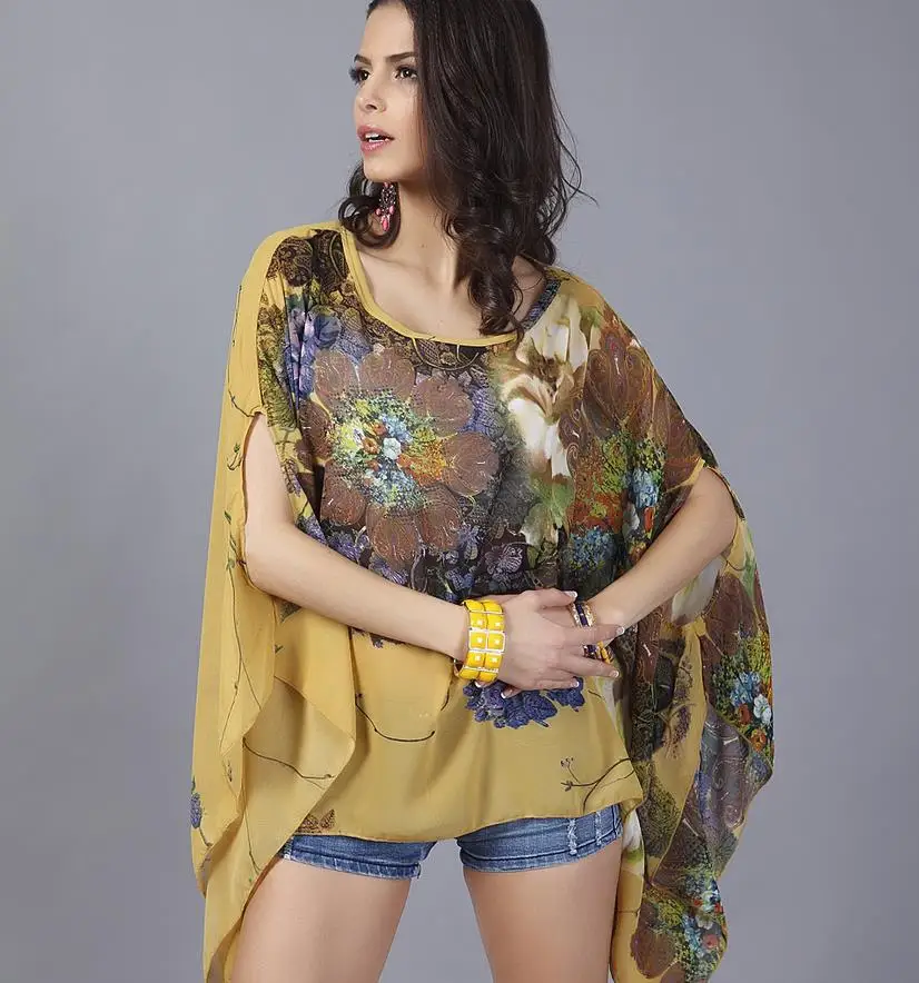 New Spring Summer Women Blouses Fashion Casual Female Tops Loose Pleats Retro Printed Blusa Chiffon Blouse Plus Size
New Spring Summer Women Blouses Fashion Casual Female Tops Loose Pleats Retro Printed Blusa Chiffon Blouse Plus Size
