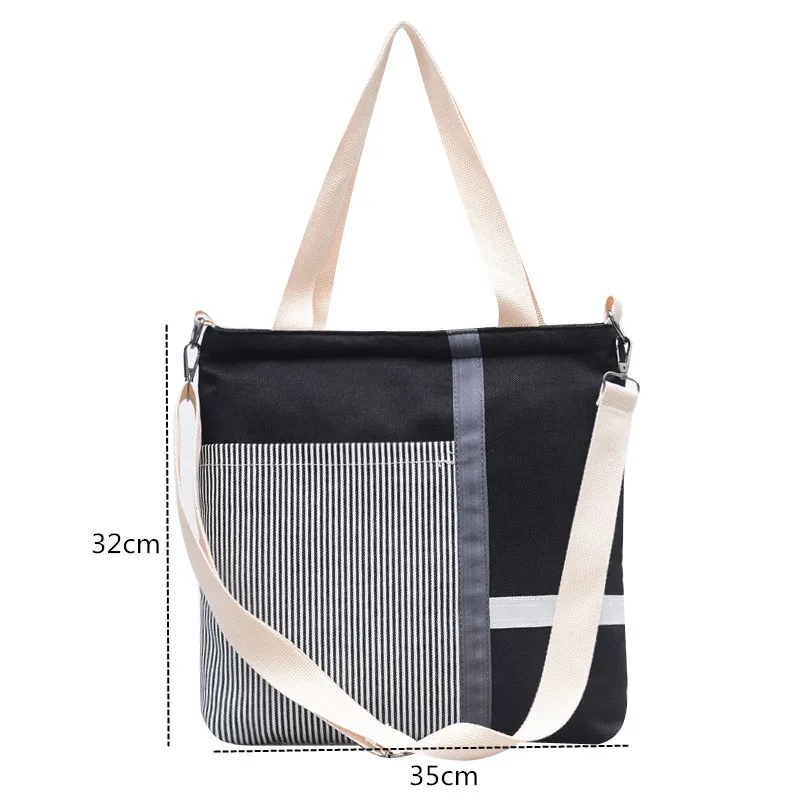 New Women Canvas Bag Bohemian Style Striped Shoulder Bag Large Casual Women Handbags Zipper Messenger Bags Female Casual Tote
New Women Canvas Bag Bohemian Style Striped Shoulder Bag Large Casual Women Handbags Zipper Messenger Bags Female Casual Tote