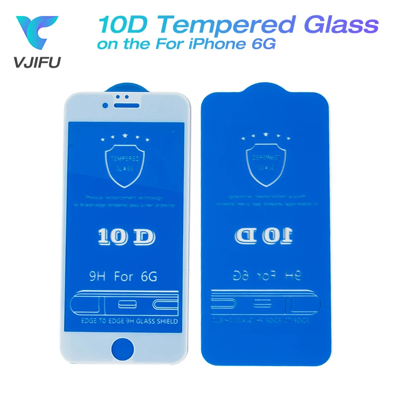 Защитное стекло закаленное 10D для iPhone X/7/8/6/6s/6/6s/7/8 Plus/XR/XS Max|Защитные стёкла и плёнки
