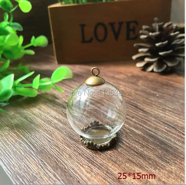 Free Ship! *NEW* 50sets/lot 25*15mm Glass globe & setting base & cap finding glass bottle glass vials jewelry making
Free Ship! *NEW* 50sets/lot 25*15mm Glass globe & setting base & cap finding glass bottle glass vials jewelry making