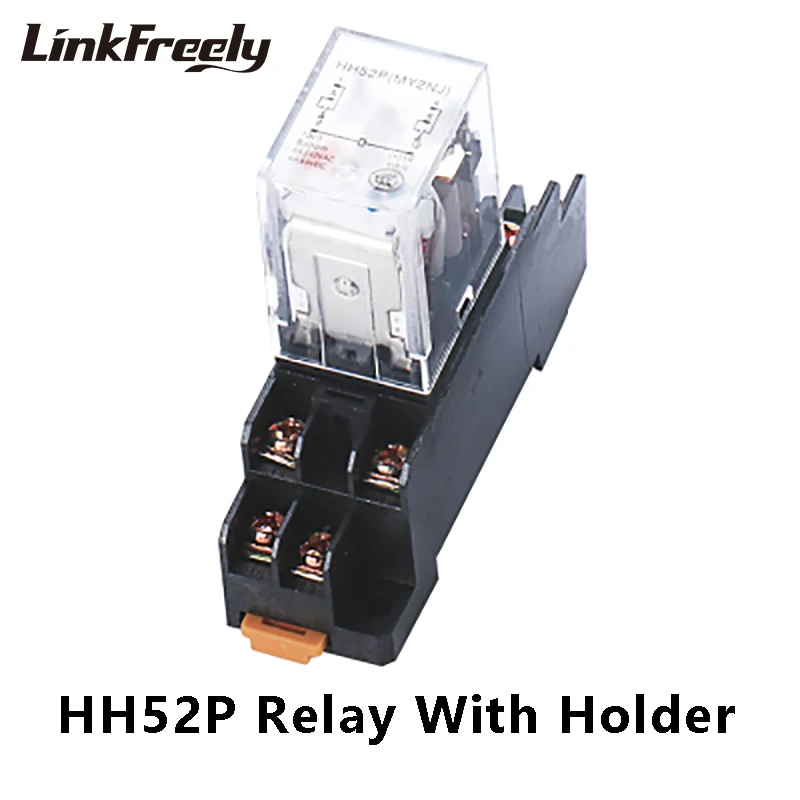 HH52P Микро Мини Электромагнитная катушка реле 5A 12V 24V 36V 110V DC 8 контактов 2NO + 2NC