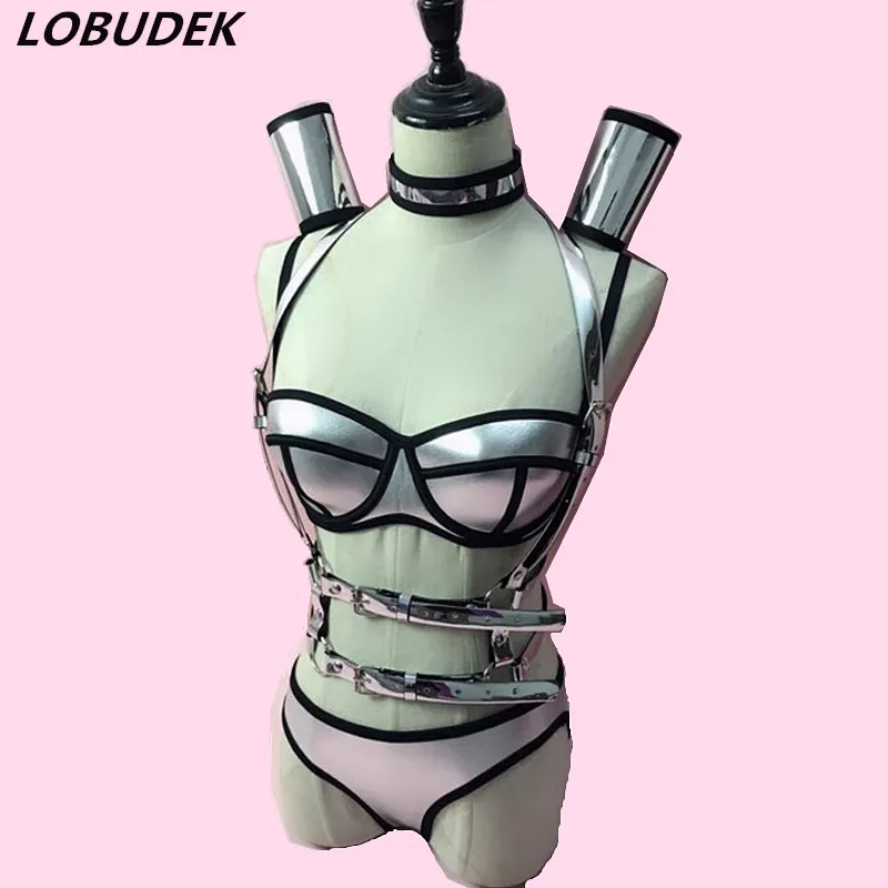Nightclub Female Clothing Gold Silver Bikini Stage Outfit Sexy Bar DJ Singer DS Costume Dance Teams Jazz Modern Dance Bra Shorts
Nightclub Female Clothing Gold Silver Bikini Stage Outfit Sexy Bar DJ Singer DS Costume Dance Teams Jazz Modern Dance Bra Shorts