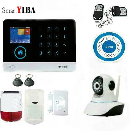 SmartYIBA Wireless GSM Home Security Alarm System l ISO Android APP TFT Touch Panel Security Alarm System Wifi IP Camera
SmartYIBA Wireless GSM Home Security Alarm System l ISO Android APP TFT Touch Panel Security Alarm System Wifi IP Camera
