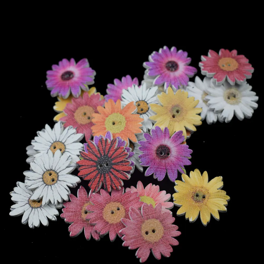 50PCS 25MM Sunflower Random Mixed Flower Painted Wooden Buttons Decorative Buttons for Sewing Scrapbooking Crafts DIY Craft
50PCS 25MM Sunflower Random Mixed Flower Painted Wooden Buttons Decorative Buttons for Sewing Scrapbooking Crafts DIY Craft