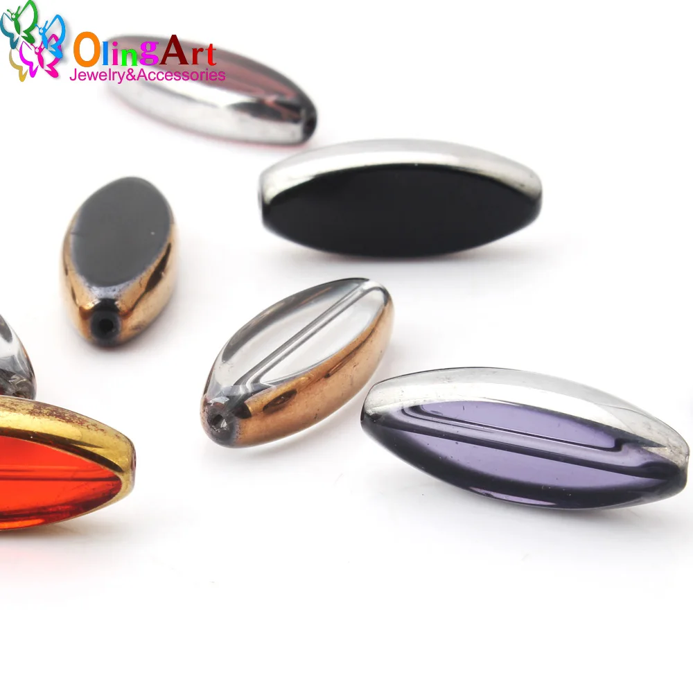 OlingArt 12*30*6MM 6pcs Glass crystal Metal plating Mixed multicolor marquise shape beads DIY necklace Bracelet jewelry making
OlingArt 12*30*6MM 6pcs Glass crystal Metal plating Mixed multicolor marquise shape beads DIY necklace Bracelet jewelry making