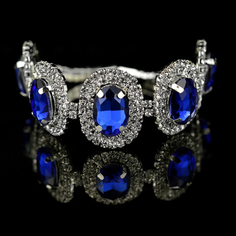 Прозрачный Новинка 2015 Кристалл braceletn моды посеребренные горный хрусталь bijoux