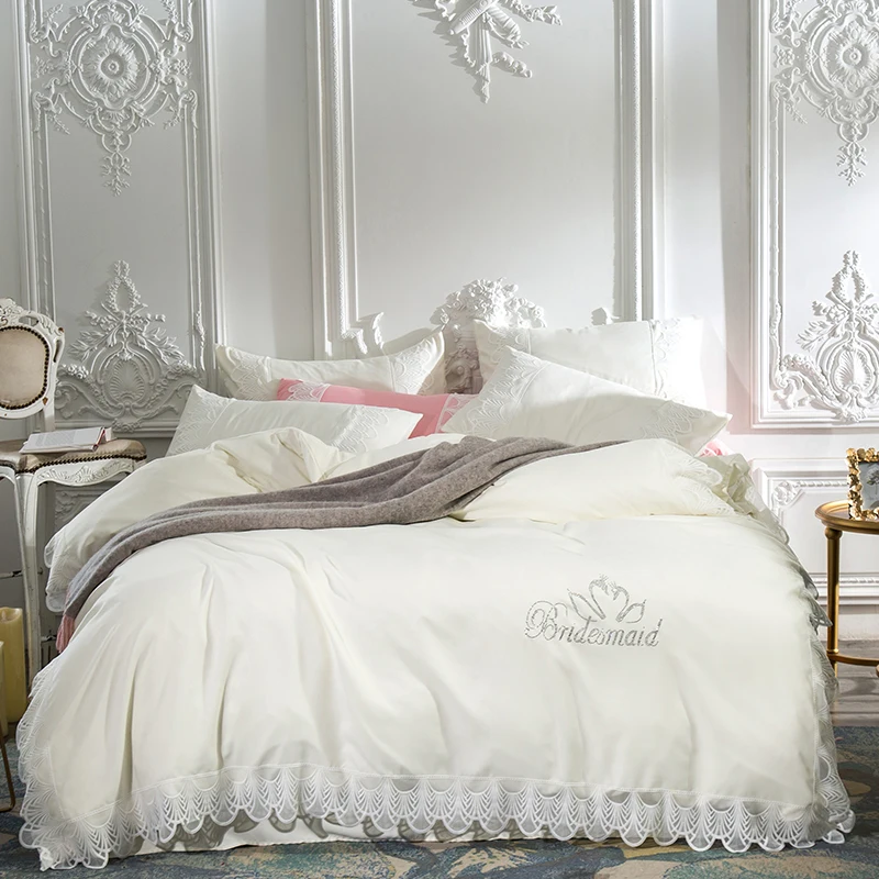 New Princess style lace duvet cover set luxury bedding sets twin queen king size girls kids bedding sets 4pieces
New Princess style lace duvet cover set luxury bedding sets twin queen king size girls kids bedding sets 4pieces