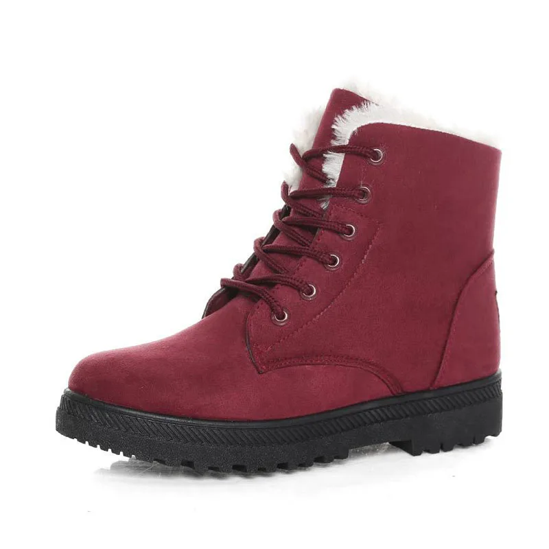 CUZULLAA Women Winter Warm Plush Lining Snow Boots Female Fashion Flock Work Shoes Lace-up Ankle Boots Plus Size 35-44
CUZULLAA Women Winter Warm Plush Lining Snow Boots Female Fashion Flock Work Shoes Lace-up Ankle Boots Plus Size 35-44