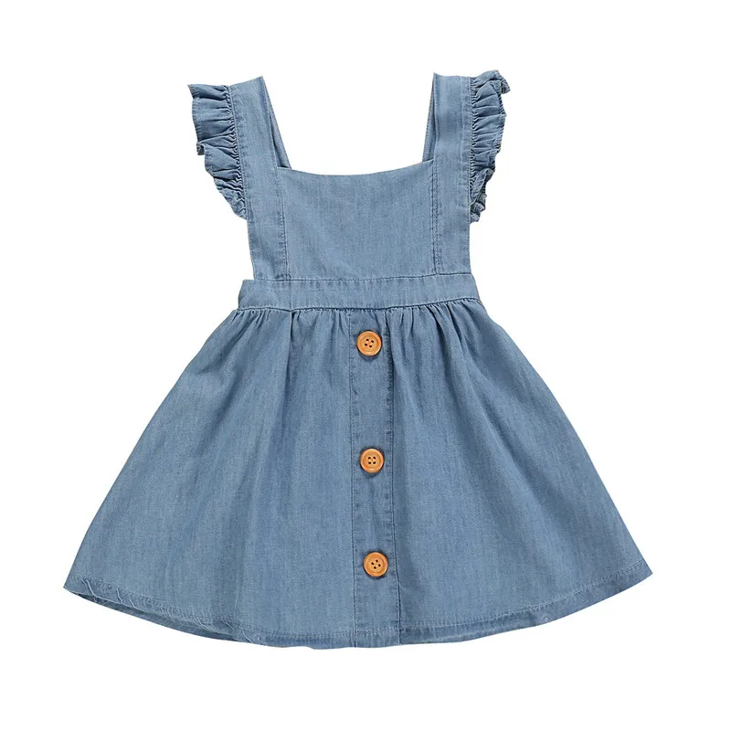 Little Girls Summer Sleevless Jeans Vest Dress Fashion Cotton Soild Buttons Princess Dress Toddler Clothes For 2-7Yrs Outfits
Little Girls Summer Sleevless Jeans Vest Dress Fashion Cotton Soild Buttons Princess Dress Toddler Clothes For 2-7Yrs Outfits
