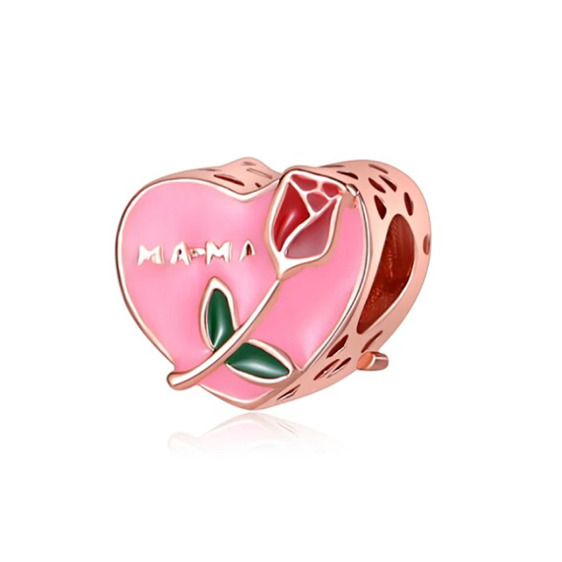 1pc silver rose gold charm Fits Charms plata de ley original Bracelet jewelry valentine's day poppins bijoux beads ENM680
1pc silver rose gold charm Fits Charms plata de ley original Bracelet jewelry valentine's day poppins bijoux beads ENM680