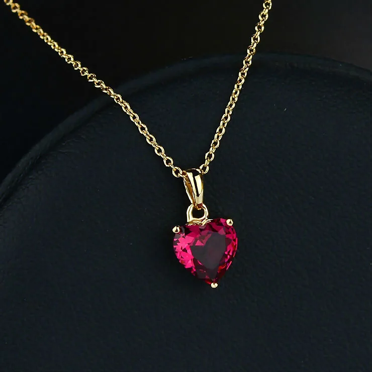 Top Quality Small Red Crystal Heart Necklace Rose Gold Color Fashion Pendant Necklace for Women
Top Quality Small Red Crystal Heart Necklace Rose Gold Color Fashion Pendant Necklace for Women