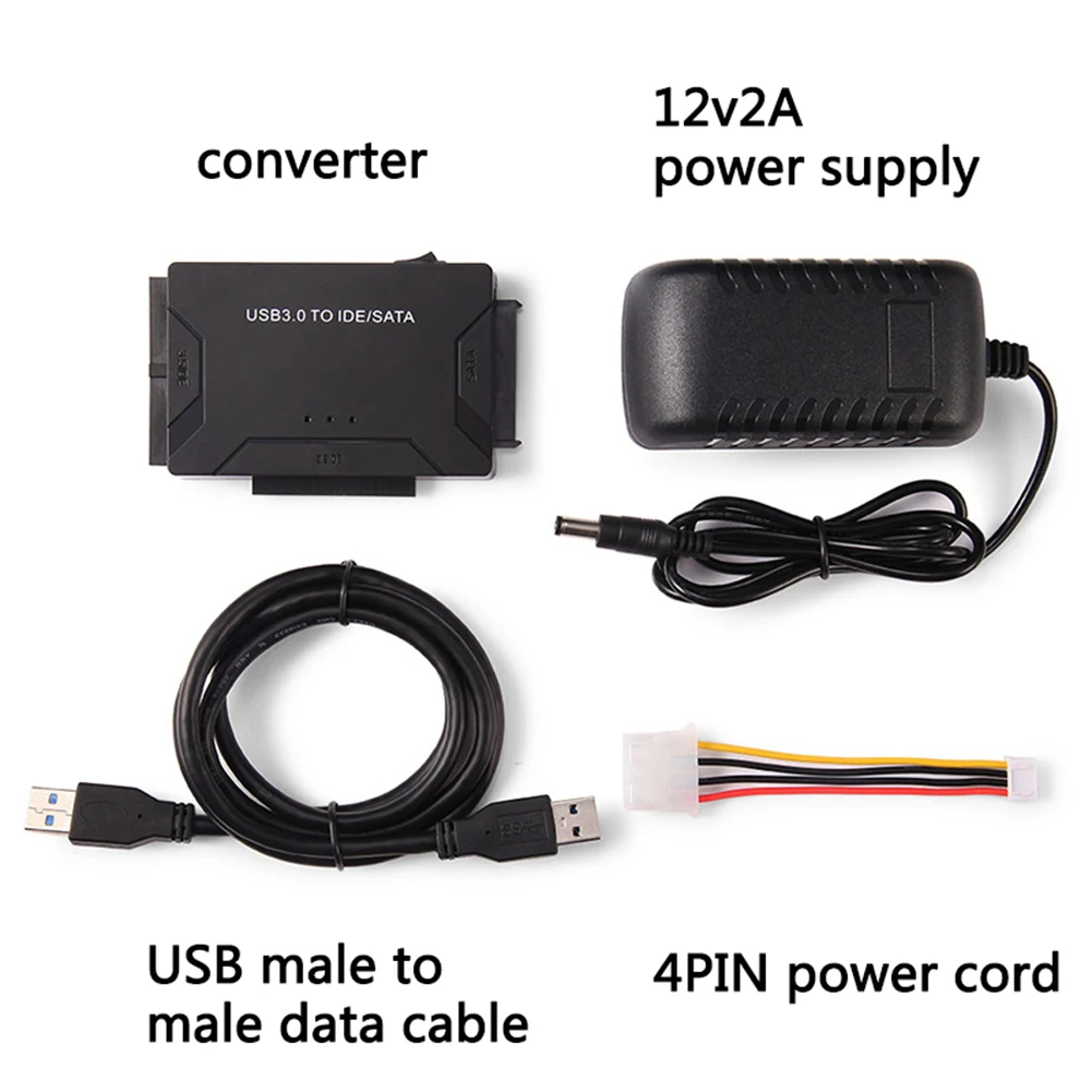 USB SATA IDE Adapter SATA Hard Drive to USB3.0 Data Transfer Converter for 2.5 /3.5 Optical Drive HDD SSD
USB SATA IDE Adapter SATA Hard Drive to USB3.0 Data Transfer Converter for 2.5 /3.5 Optical Drive HDD SSD