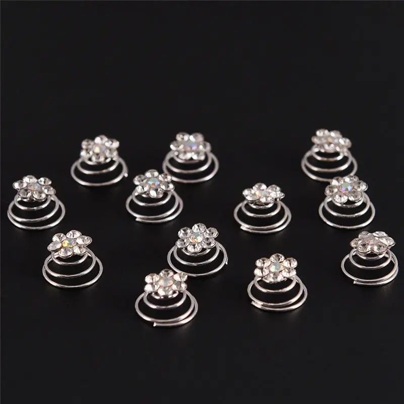 12Pcs/set Crystal Rhinestone spiral Hairpins For Women Flower Hair Clips Hairgrip Barrette Hair Decor Hair Accessories
12Pcs/set Crystal Rhinestone spiral Hairpins For Women Flower Hair Clips Hairgrip Barrette Hair Decor Hair Accessories
