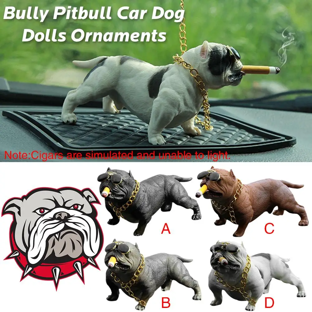 Кукла собака Bully Pitbull с имитацией автомобиля украшение для салона кукла подвеска