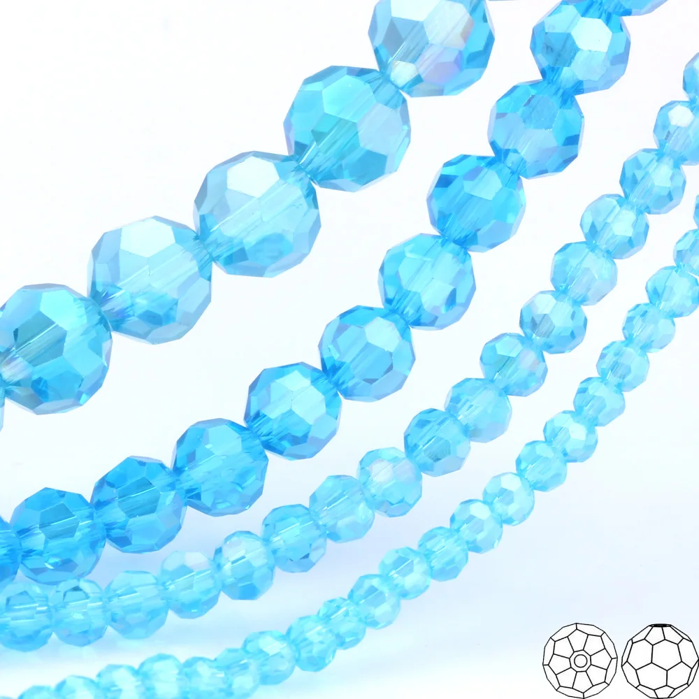 OlingArt 3/4/6/8mm Round Glass Beads Rondelle Austria 32 faceted crystal sea blue color Loose bead DIY Jewelry Making
OlingArt 3/4/6/8mm Round Glass Beads Rondelle Austria 32 faceted crystal sea blue color Loose bead DIY Jewelry Making