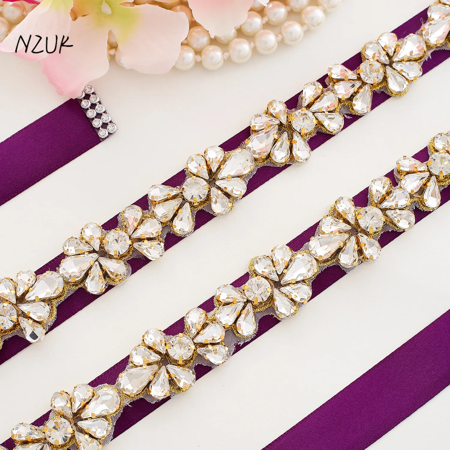 Thin Wedding Dress Belt Crystal Flower Bridal Belt Gold Rhinestones Bridal Sash For Women Formal DressY176G
Thin Wedding Dress Belt Crystal Flower Bridal Belt Gold Rhinestones Bridal Sash For Women Formal DressY176G