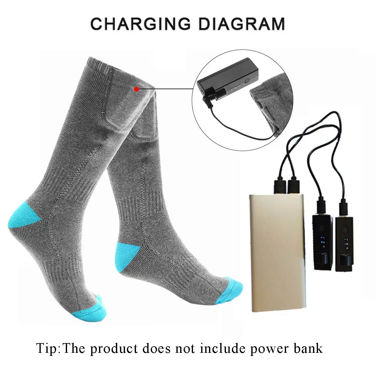 3.7V Electric Socks Rechargeable 2Li-ion Batteries 3 Level Adjustment Heated Socks Elastic Health winter feet warmer Ski Socks
3.7V Electric Socks Rechargeable 2Li-ion Batteries 3 Level Adjustment Heated Socks Elastic Health winter feet warmer Ski Socks