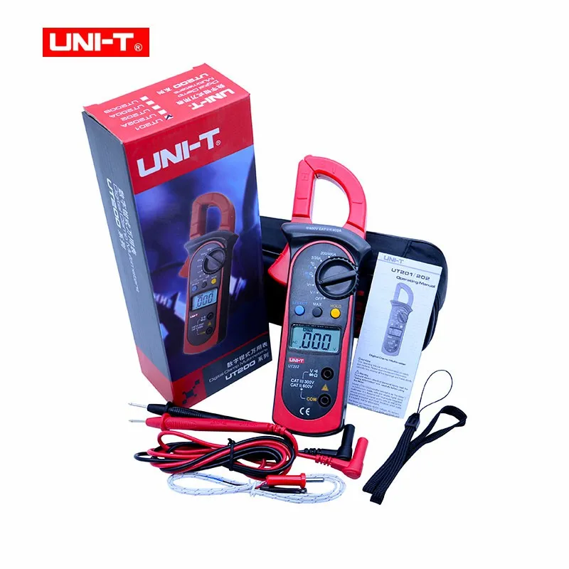 UNI-T Digital Clamp Meters UT202 UT201 UT202A Mini Multimeters Ohm DC AC Voltmeter Ammeter Accuracy Tester Meters
UNI-T Digital Clamp Meters UT202 UT201 UT202A Mini Multimeters Ohm DC AC Voltmeter Ammeter Accuracy Tester Meters
