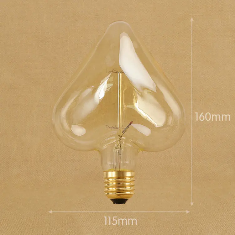 LOVE Vintage led edison filament bulb New design golden e27 led dimmable LED light clear glass 110V 40W energy saving lamp
LOVE Vintage led edison filament bulb New design golden e27 led dimmable LED light clear glass 110V 40W energy saving lamp
