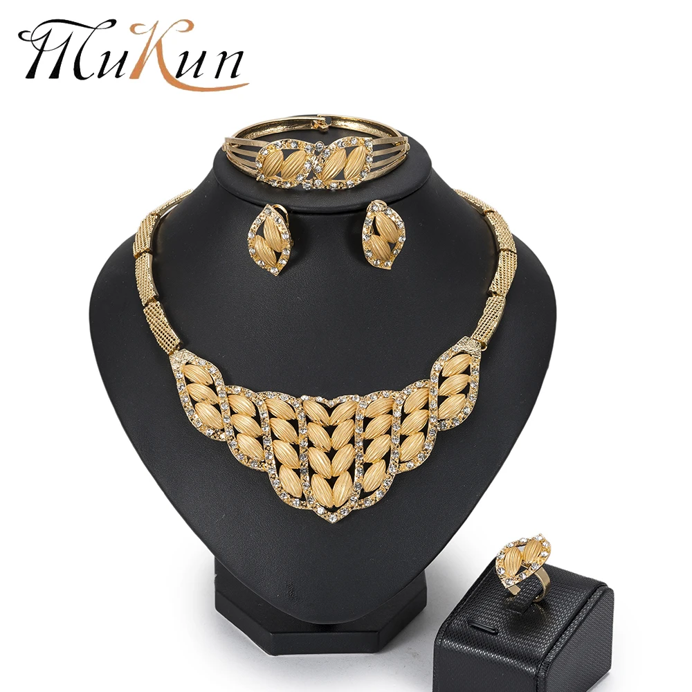 MuKun Fashion Jewelry Sets Nigerian Wedding African Beads Jewelry Set Women Gold Color Jewelry Italian Egyptian Costume Jewelry
MuKun Fashion Jewelry Sets Nigerian Wedding African Beads Jewelry Set Women Gold Color Jewelry Italian Egyptian Costume Jewelry