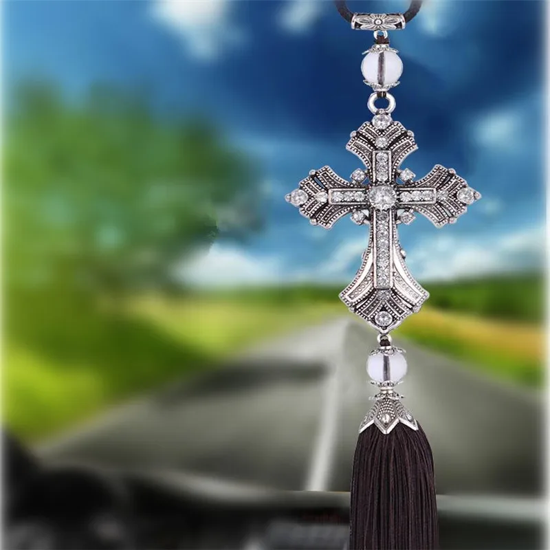 MR TEA Car Styling Crystal Diamond Cross Jesus Christian Car Pendant Hanging Accessories Car Rear View Mirror Auto Decoration
MR TEA Car Styling Crystal Diamond Cross Jesus Christian Car Pendant Hanging Accessories Car Rear View Mirror Auto Decoration