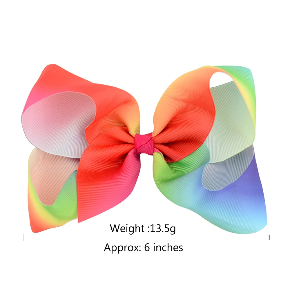 5pcs/lot 6 Inch Newest Rainbow Hairpins Grosgrain Ribbon Bow With Alligator Clip Children Kids Girls Hair Clips Hair Accessories
5pcs/lot 6 Inch Newest Rainbow Hairpins Grosgrain Ribbon Bow With Alligator Clip Children Kids Girls Hair Clips Hair Accessories