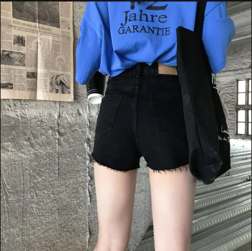 Black/Lght Blue Womes Denim High Waist Diamond Shorts Summer Autumn Loose Tassel Jeans Short Wide Leg Shorts J2936
Black/Lght Blue Womes Denim High Waist Diamond Shorts Summer Autumn Loose Tassel Jeans Short Wide Leg Shorts J2936