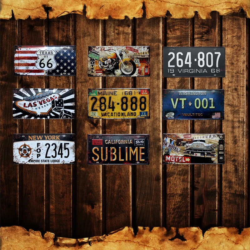 Las Vegas Home Wall Decor Metal Poster Texas US 66 Vintage Tin Signs Maine California New York Car Number License Plate YN068
Las Vegas Home Wall Decor Metal Poster Texas US 66 Vintage Tin Signs Maine California New York Car Number License Plate YN068