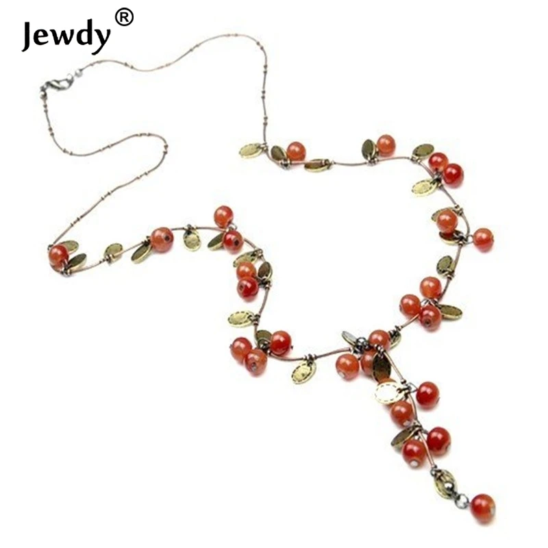 Bohemia Red Cherry Necklace Vintage Wine Cherries Round Beads Multi-Storey Necklaces Women Jewelry Long Elegant Chains Colar
Bohemia Red Cherry Necklace Vintage Wine Cherries Round Beads Multi-Storey Necklaces Women Jewelry Long Elegant Chains Colar