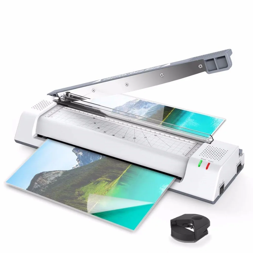 A3/ A4 /A6 Thermal Pouch Laminator with 2 Roller Fast Warm-up Photos File Laminating Machine with Trimmer and Corner Rounder
A3/ A4 /A6 Thermal Pouch Laminator with 2 Roller Fast Warm-up Photos File Laminating Machine with Trimmer and Corner Rounder