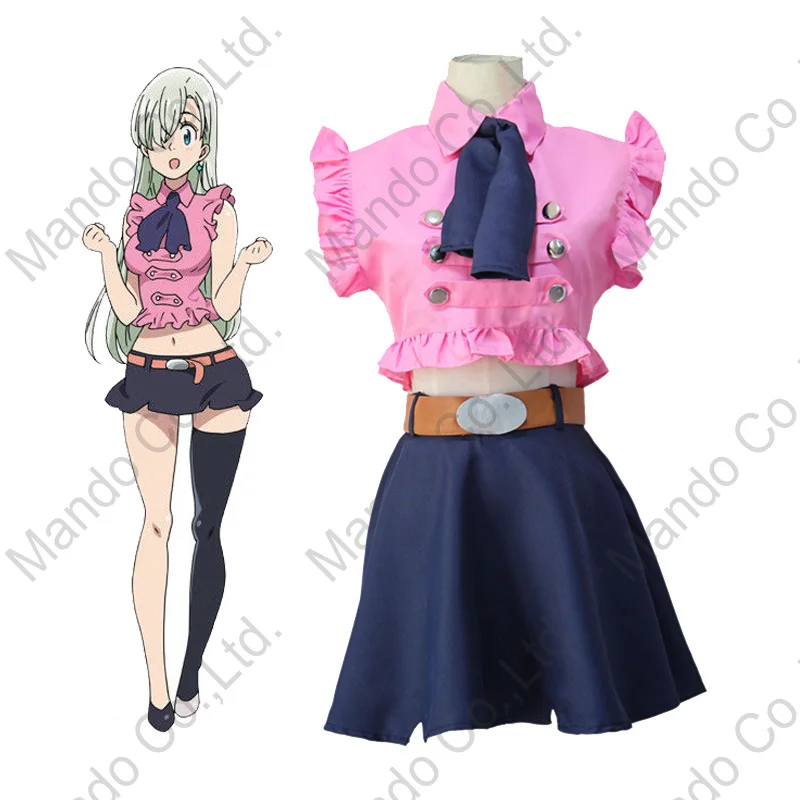 The Seven Deadly Sins Elizabeth Liones Cosplay Costume Full Set Dress ( Top + Skirt + Bow tie + Belt ) Nanatsu no Taizai Costume
The Seven Deadly Sins Elizabeth Liones Cosplay Costume Full Set Dress ( Top + Skirt + Bow tie + Belt ) Nanatsu no Taizai Costume